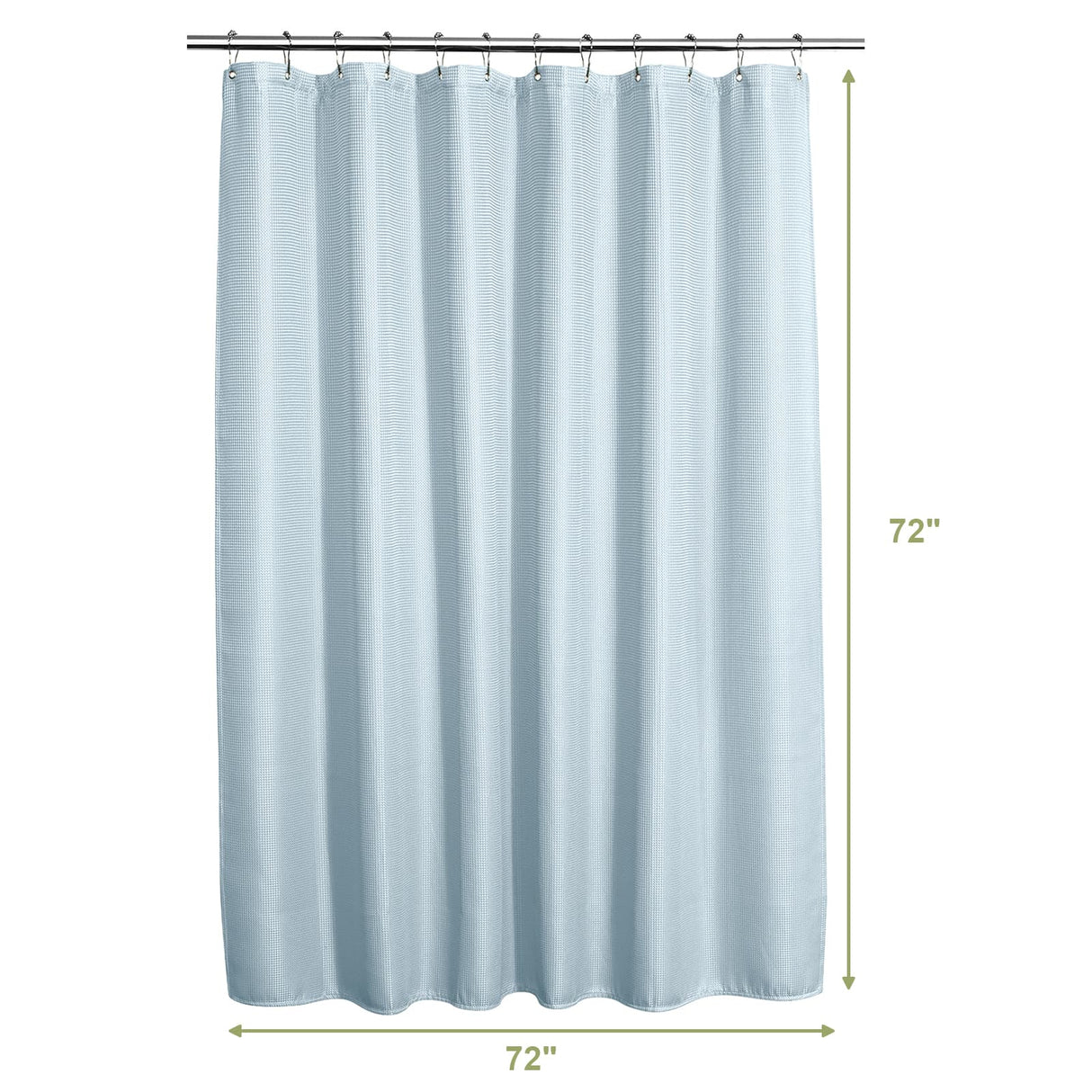 AmazerBath Waffle White Shower Curtain, 240G Spa Quality