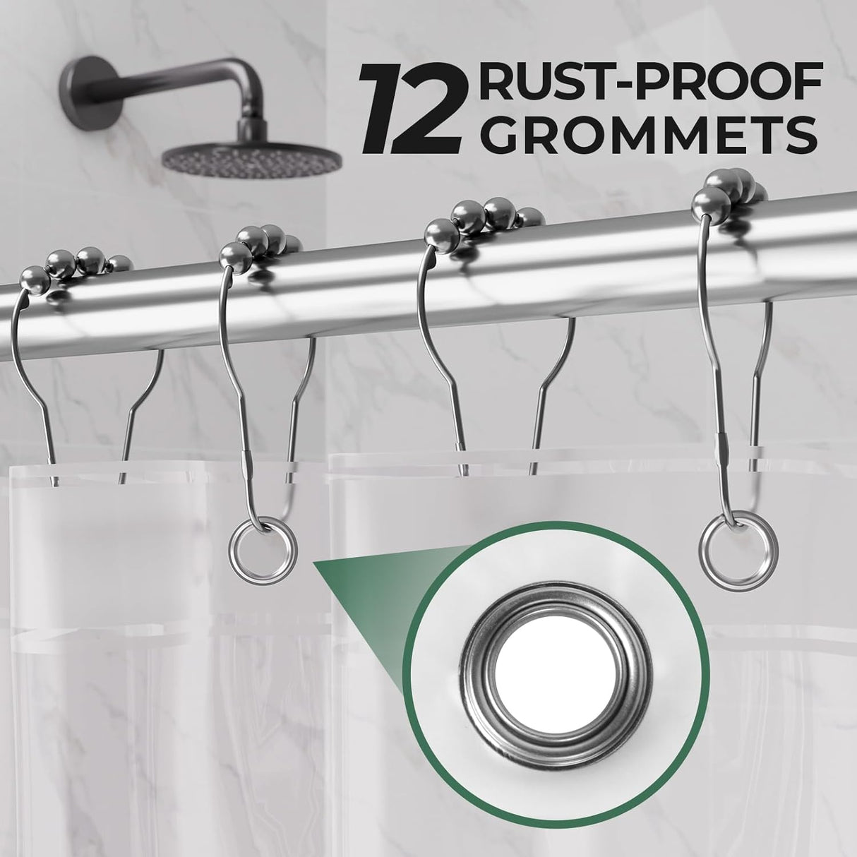 2 Pack 3G Shower Curtain Liners