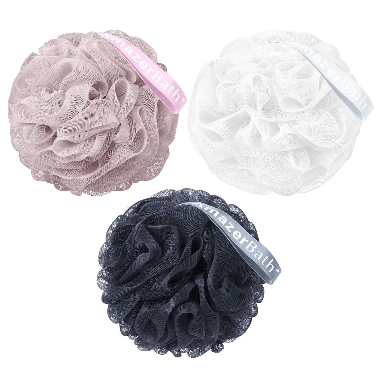 3-Pack Shower Loofah Bath Sponge