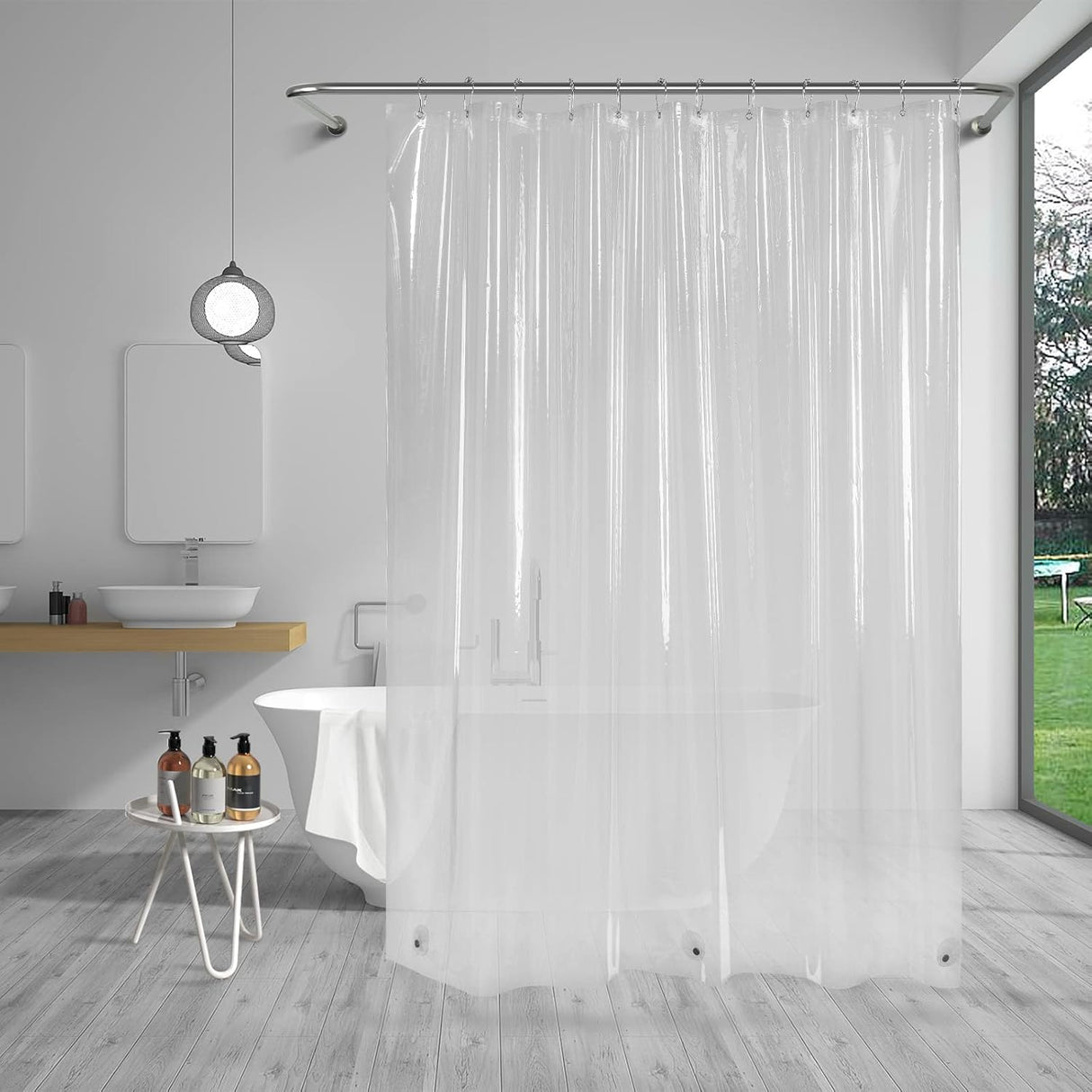 3G Shower Curtain Liner with Rings