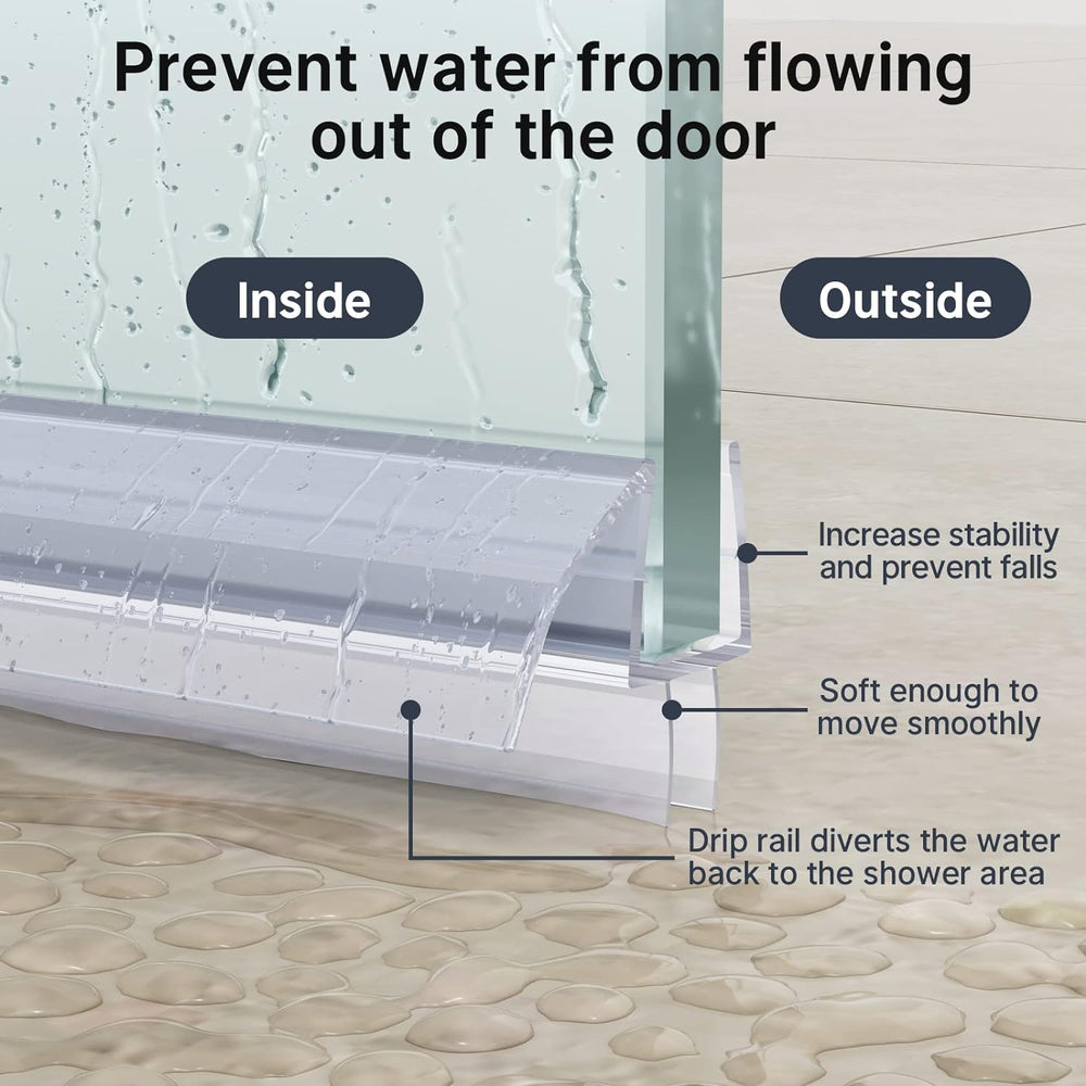 3 Section Shower Door Bottom Seals
