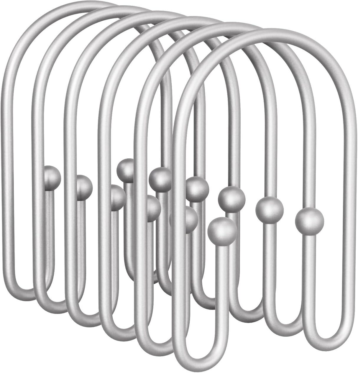AmazerBath U-Shaped Double Shower Curtain Hooks , Set of 12