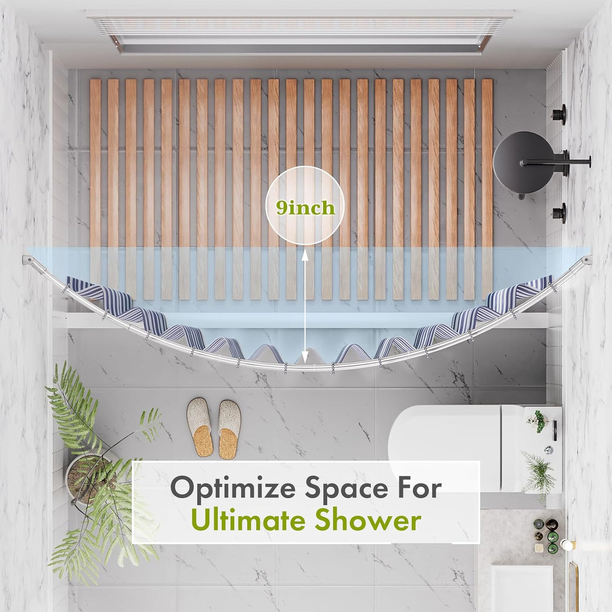 Arched Curved Shower Curtain Rod