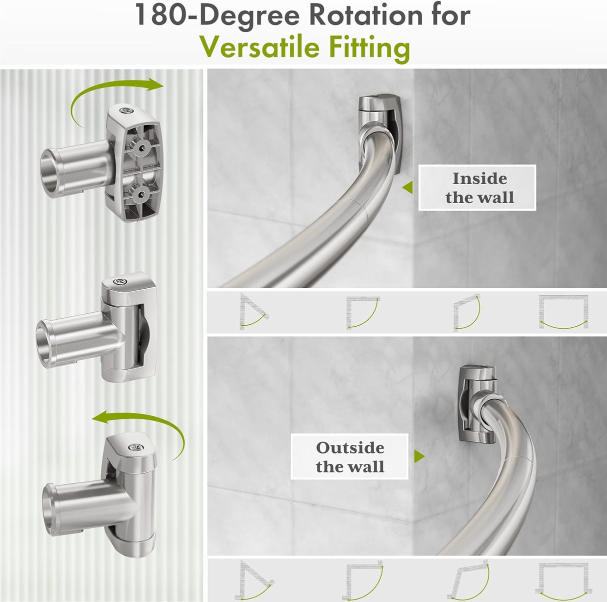 Arched Curved Shower Curtain Rod