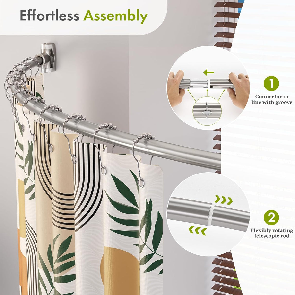 Arched Curved Shower Curtain Rod