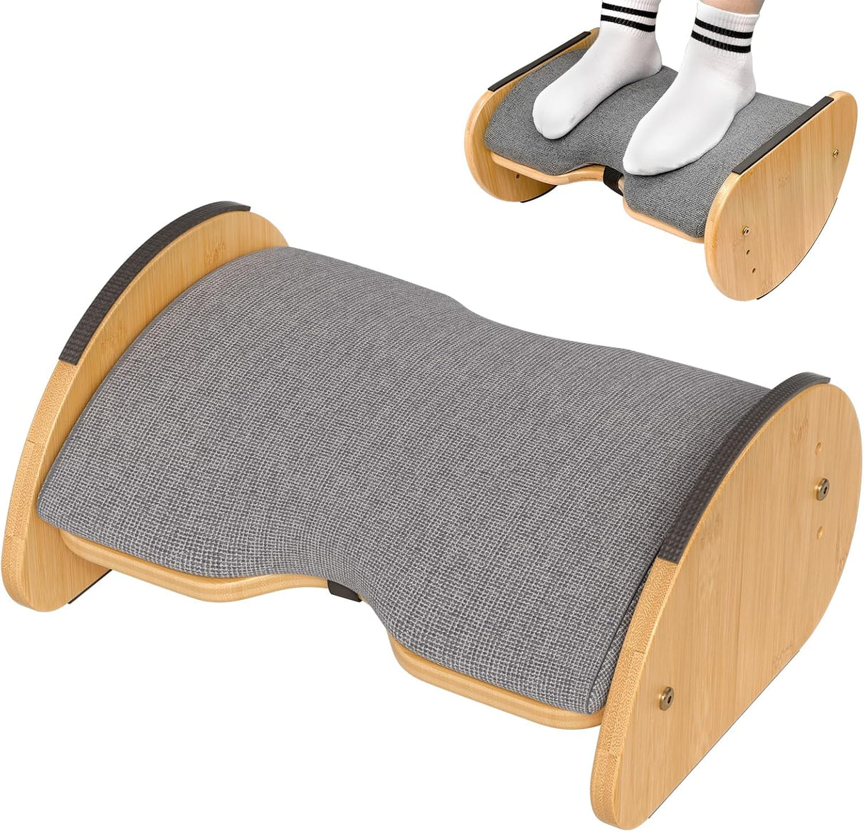 Bamboo Foot Stool Rocking Footrest