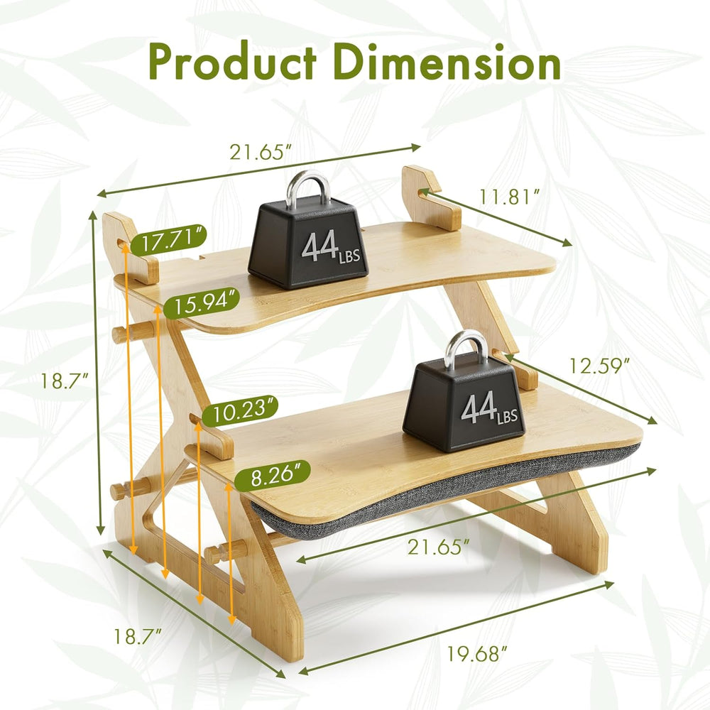 Wooden shelf with dimensions labeled on a white background