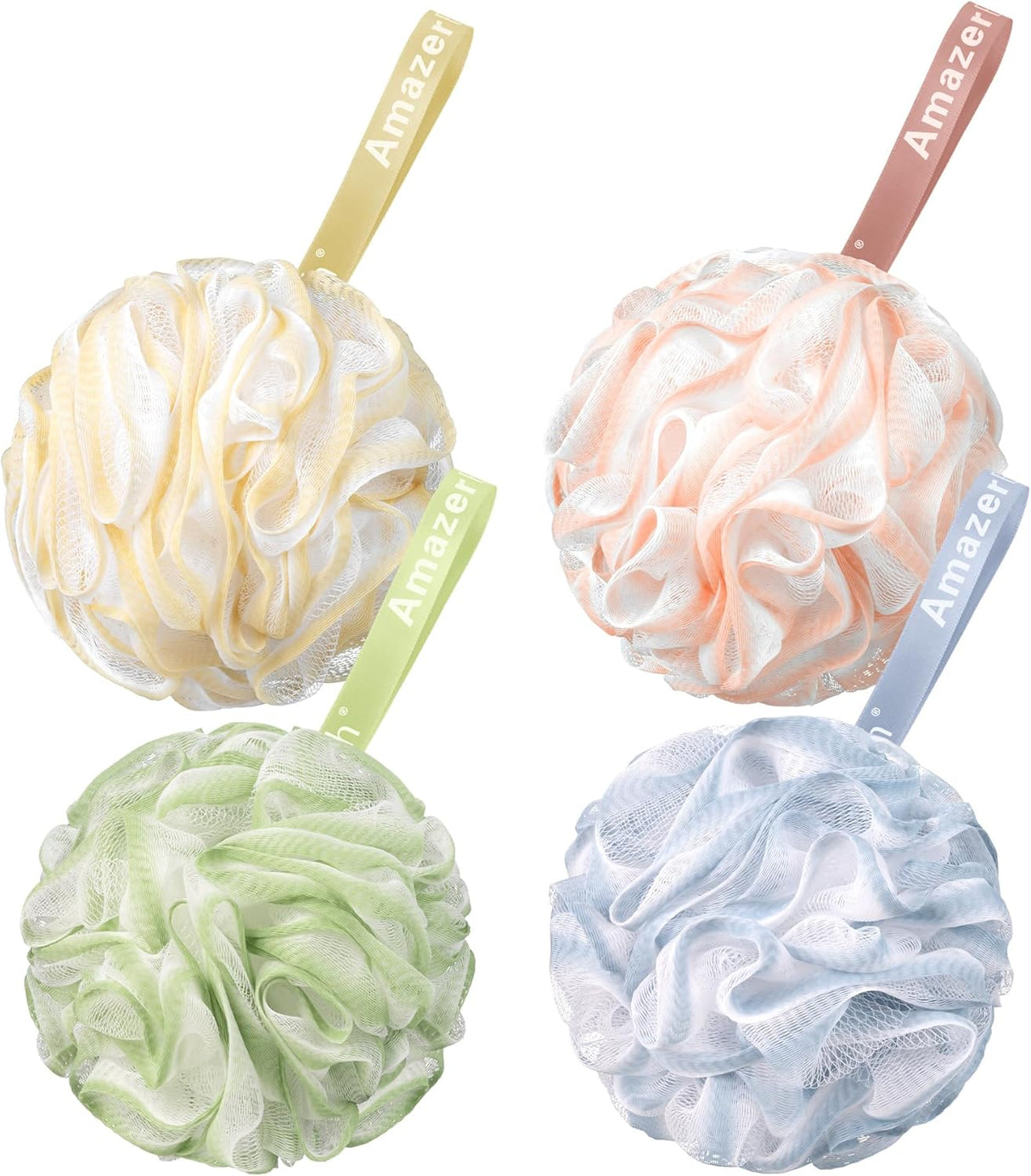 Bath Shower Loofah Sponge Set of 4