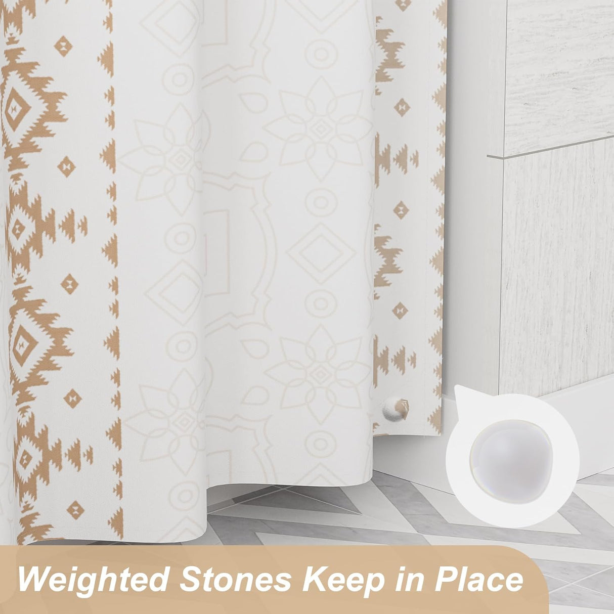 Boho Haven Shower Curtain with Rings