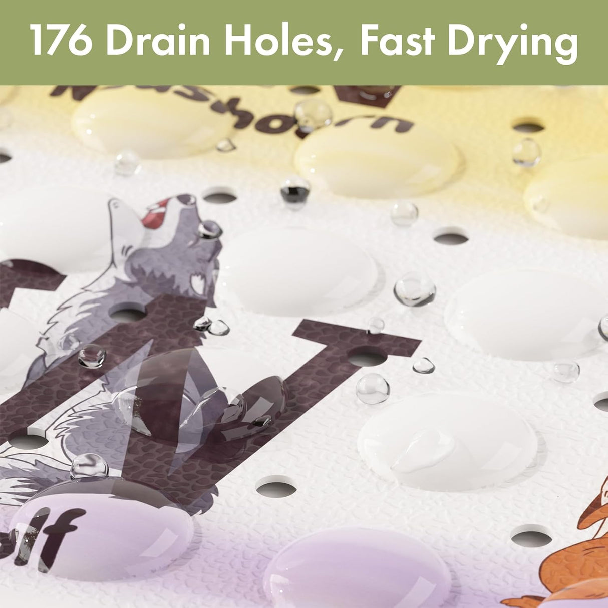 Cartoon Kids Bathtub Mat Alphabets