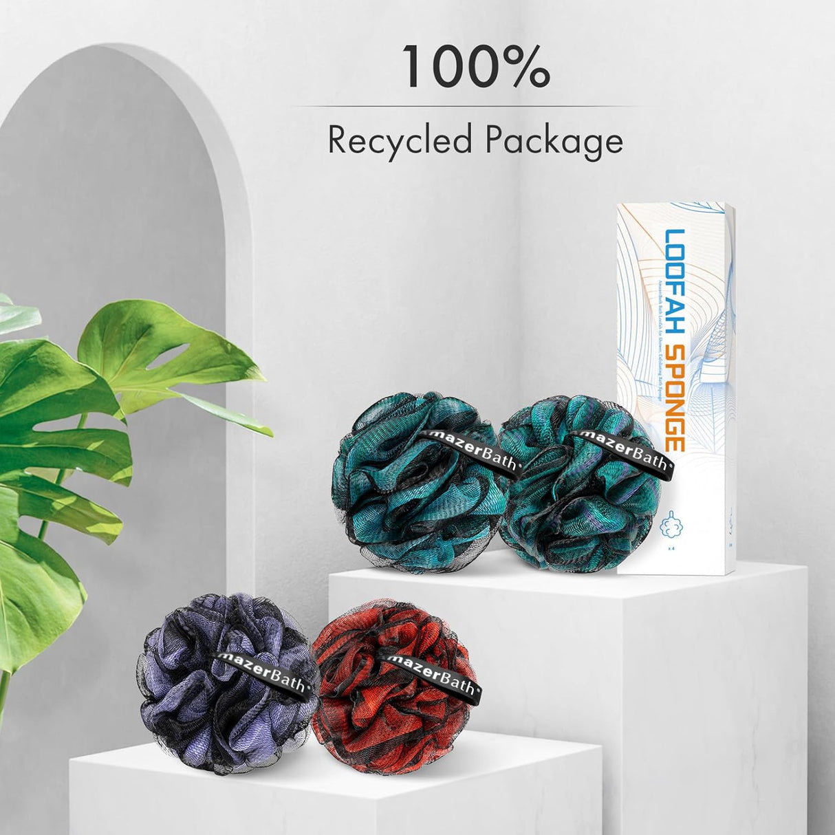 Charcoal Shower Loofah Bath Sponge