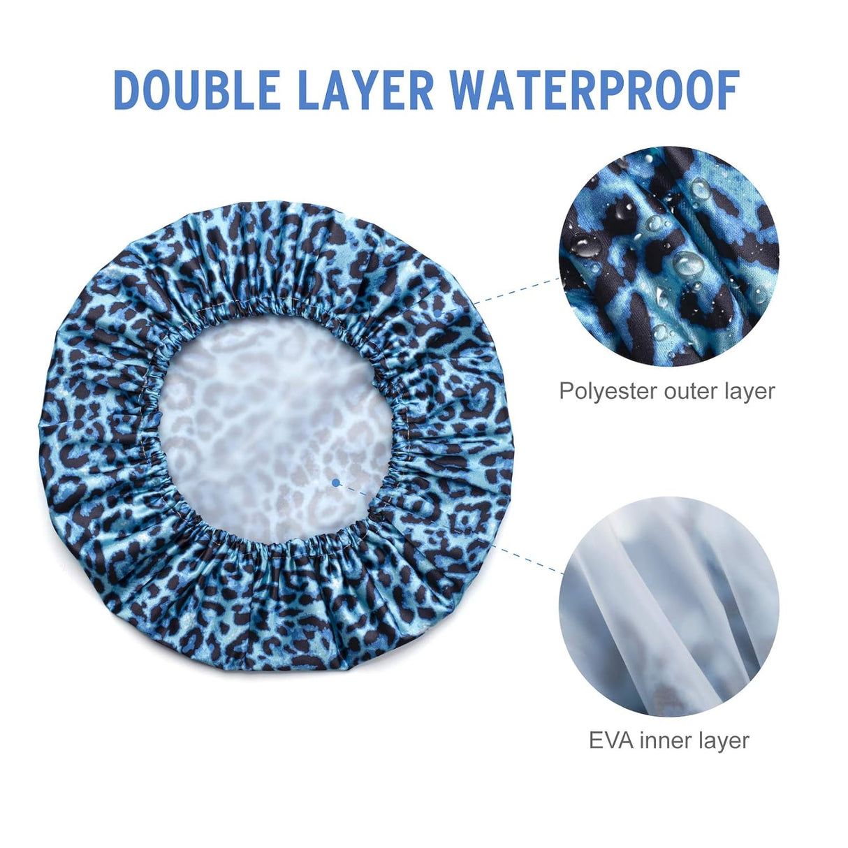 EVA Bath Shower Caps Leopard