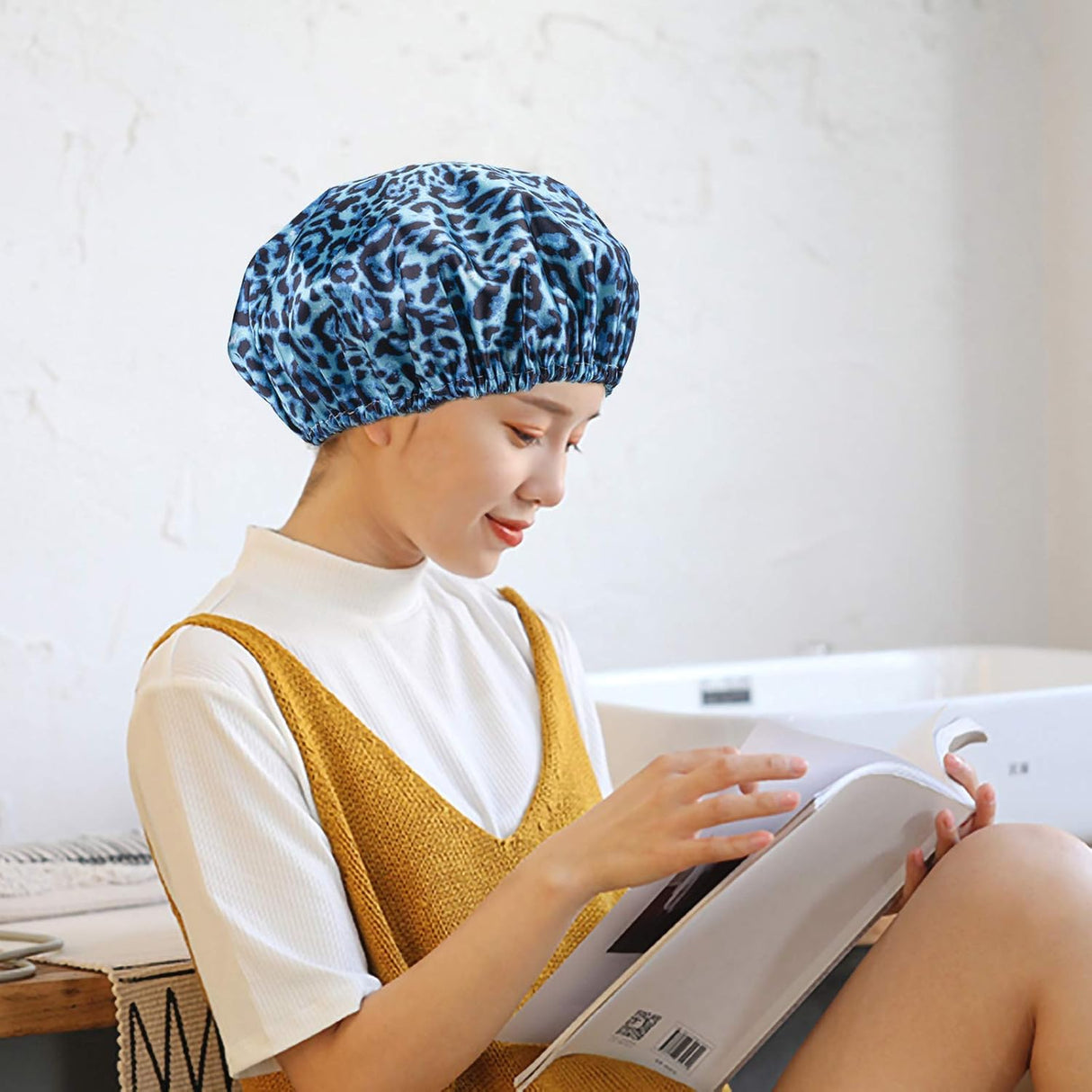 EVA Bath Shower Caps Leopard