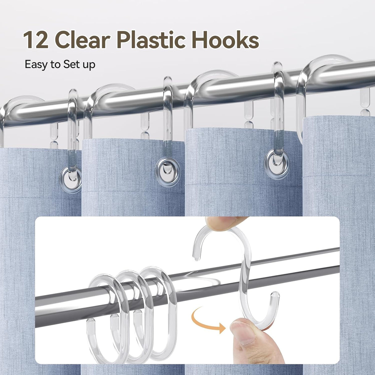 Farmhouse Shower Curtain with Tassel Colorful