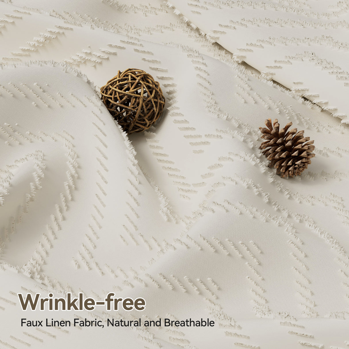 Farmhouse Shower Curtain with Tassel Tufted