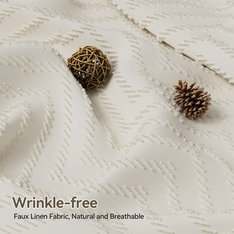 Farmhouse Shower Curtain with Tassel Tufted