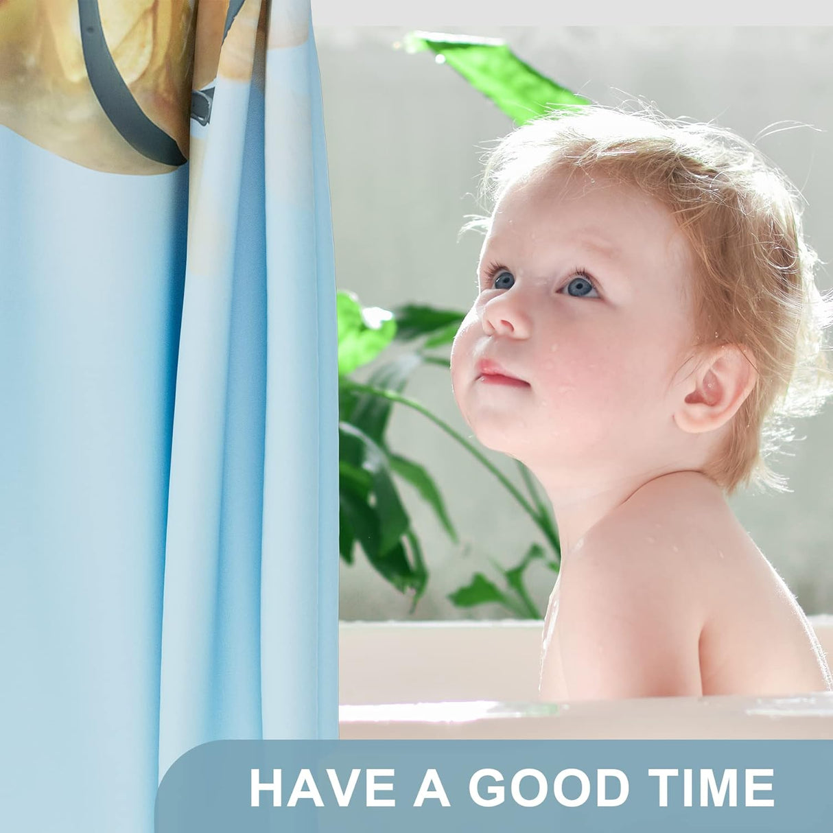 Fish Shower Curtain with Rings