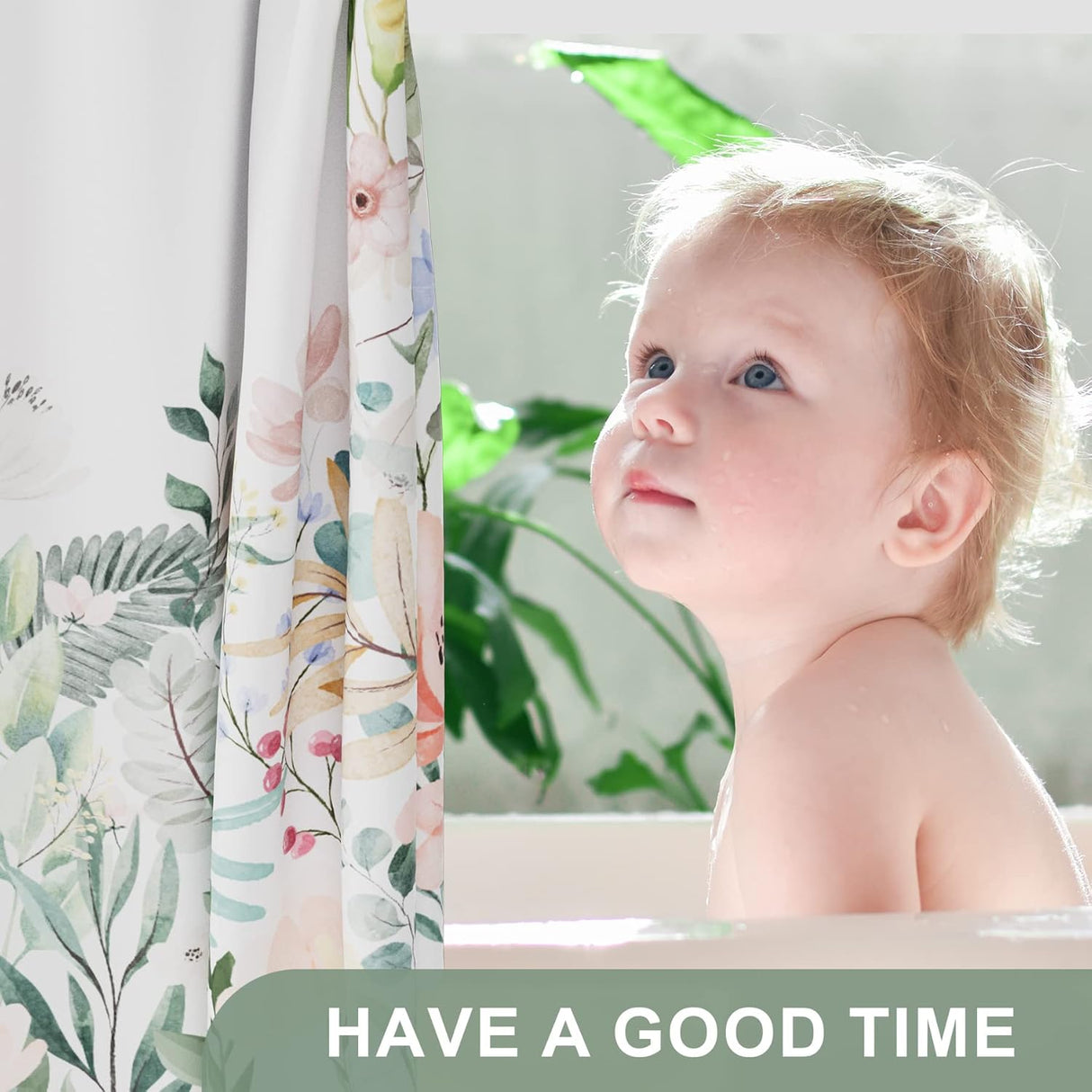 Floral Pattern Shower Curtain