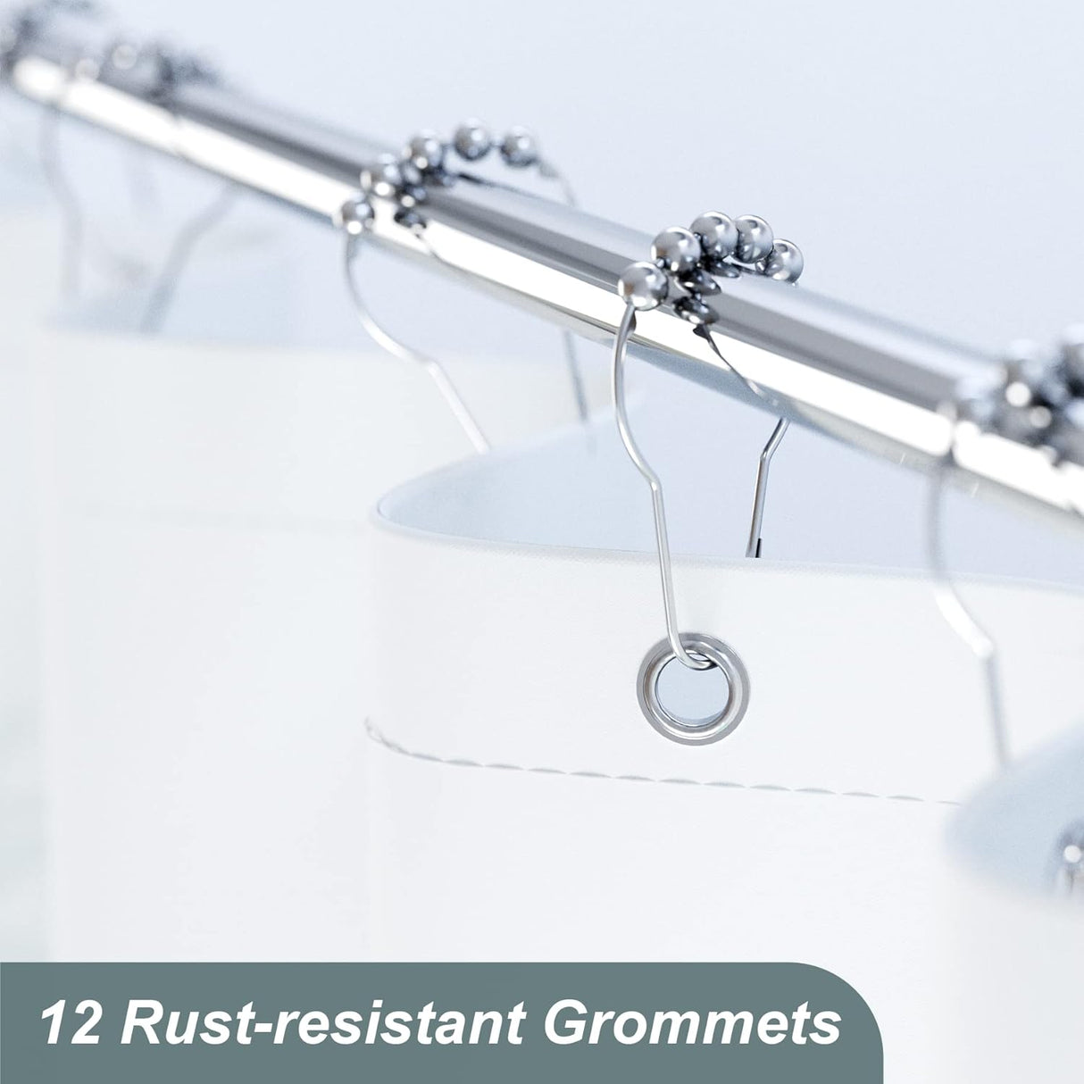 Forest Shower Curtain with Curtain Rings