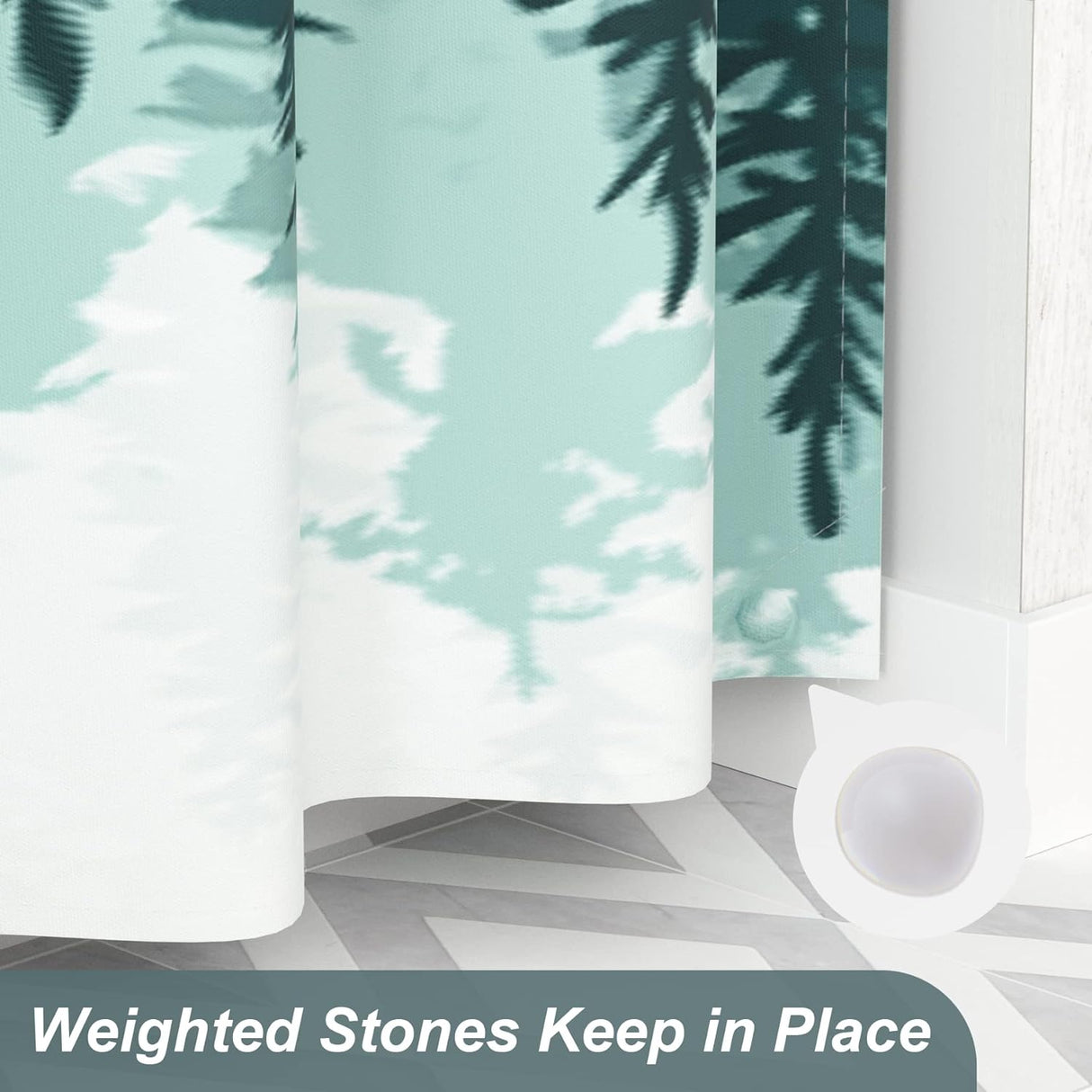 Forest Shower Curtain with Curtain Rings