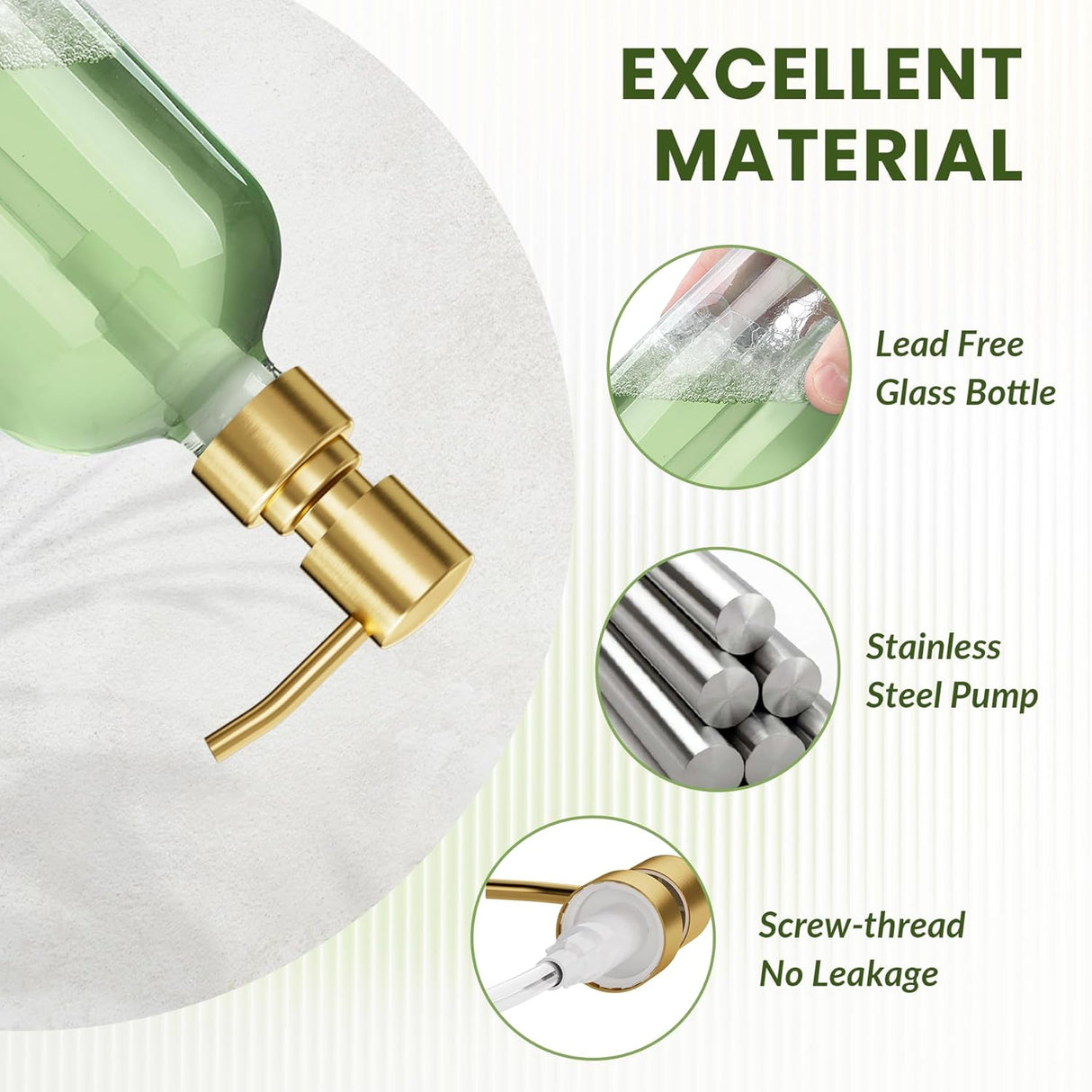 Glass Soap Dispensers