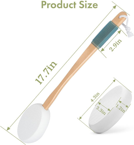 Cleaning brush with measurements on a white background