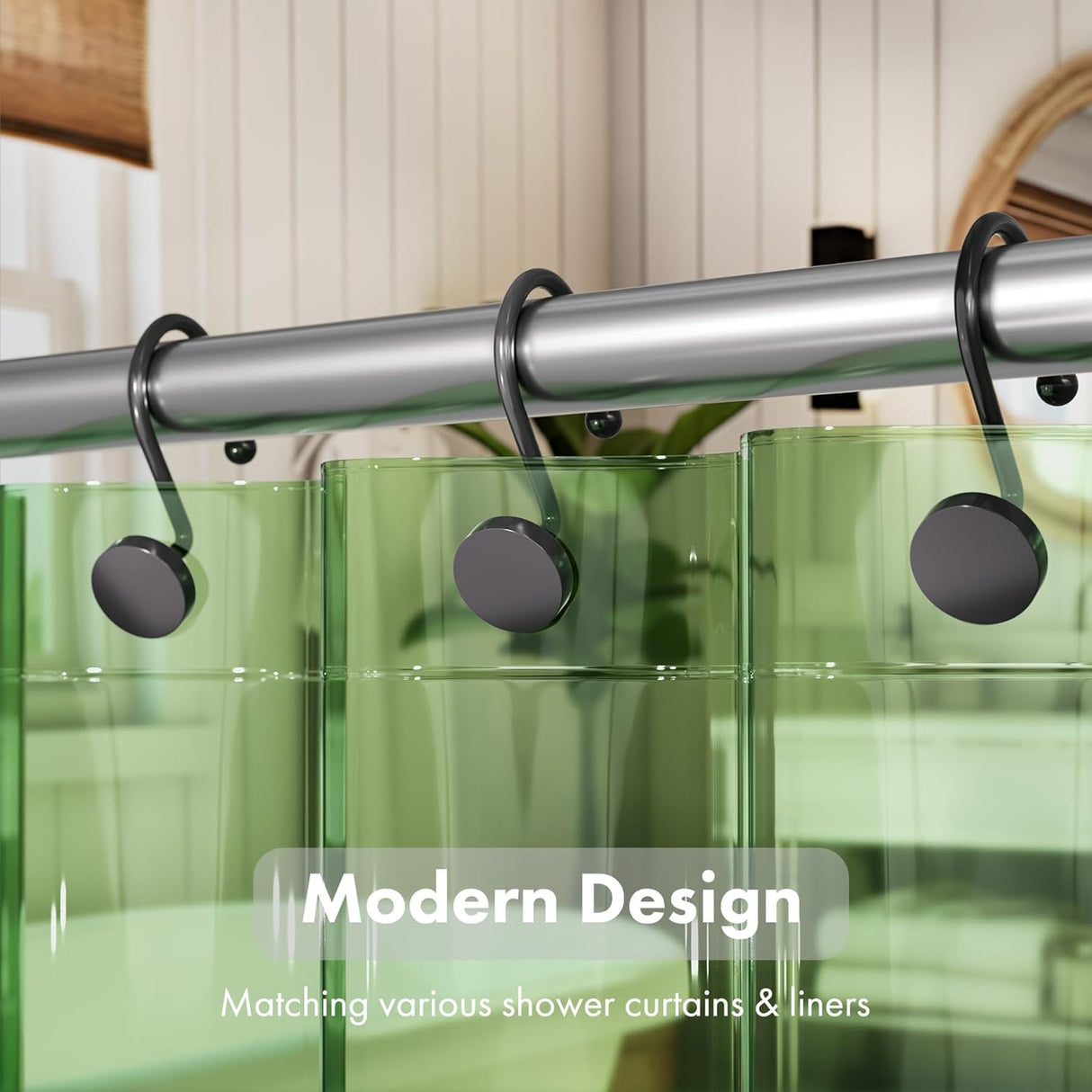 Modern Round Design Shower Curtain Hooks