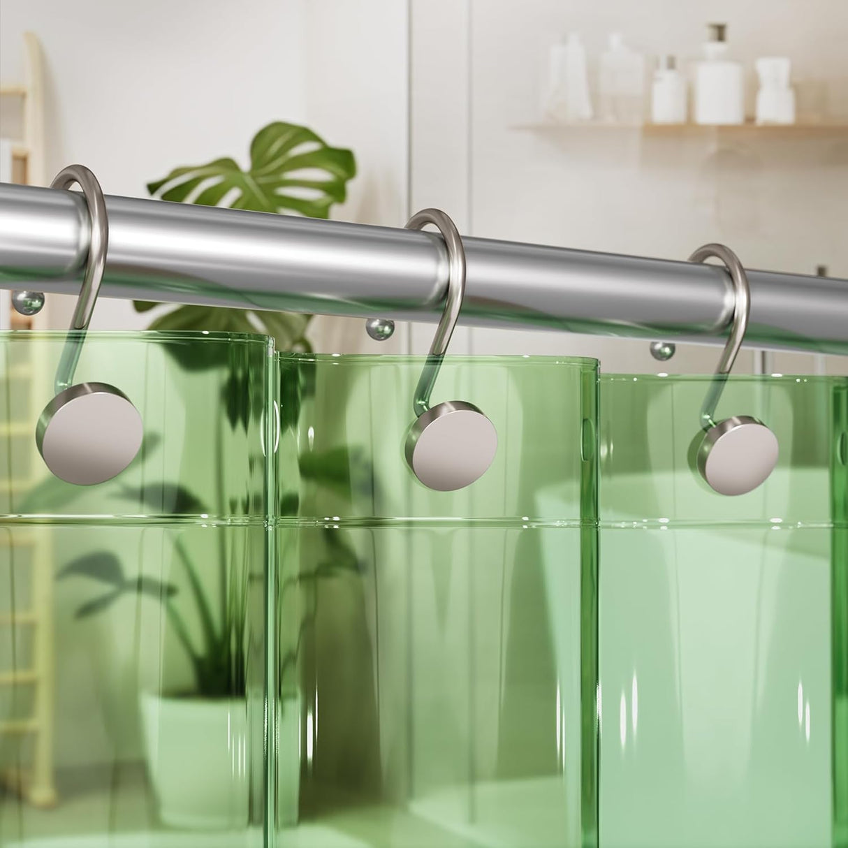 Modern Round Design Shower Curtain Hooks