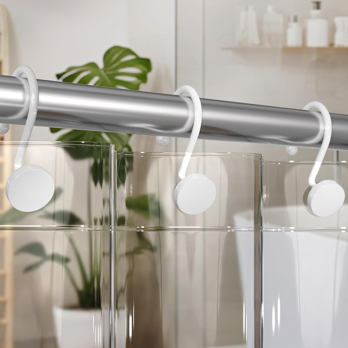 Modern Round Design Shower Curtain Hooks