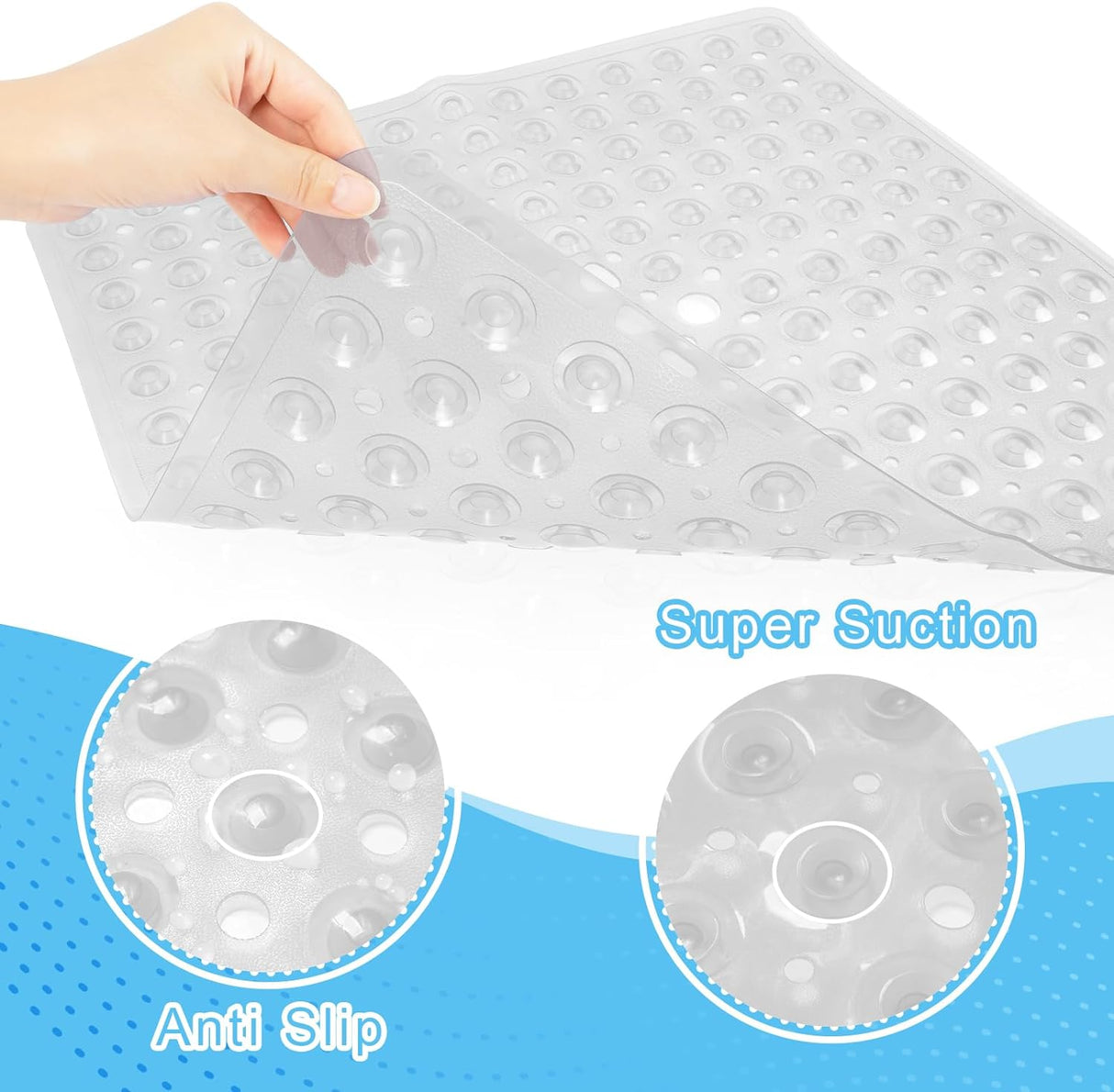 Non Slip Bathtub Mat 21x21Inches