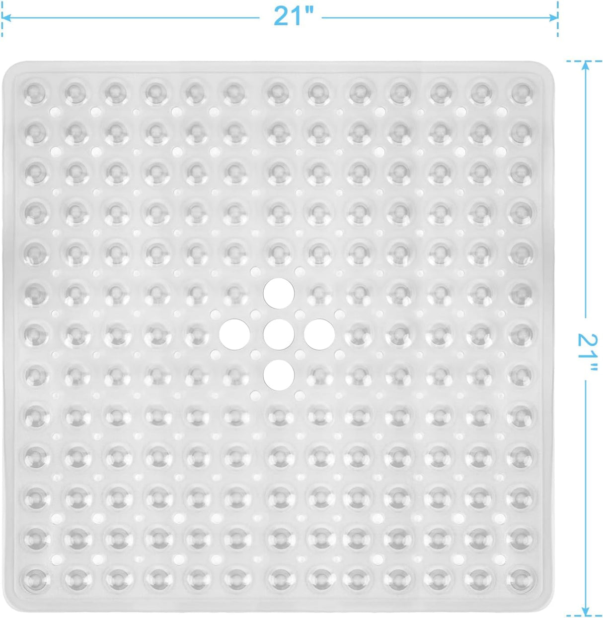 Non Slip Bathtub Mat 21x21Inches