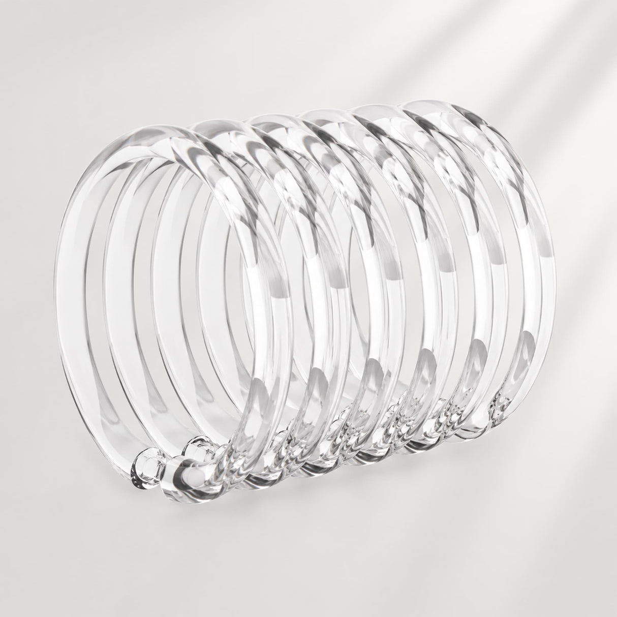 Plastic Shower Curtain Rings, Snap Closure