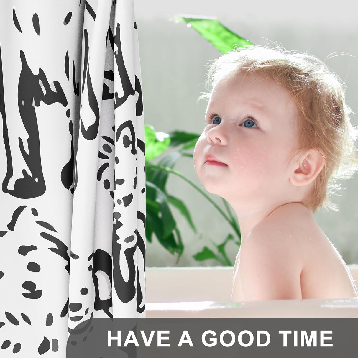 Puppy Shower Curtain with Rings