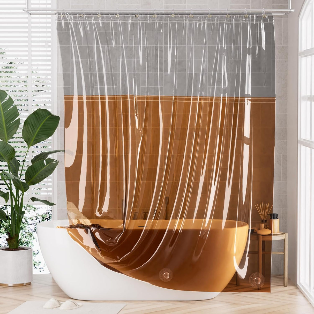 Rainbow Flip Shower Curtain Liner