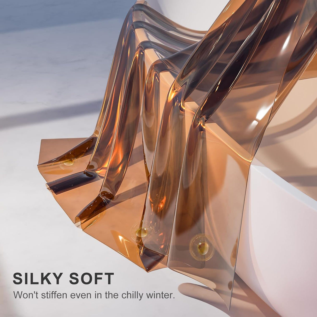 Rainbow Shower Curtain Liner Caramel Latte