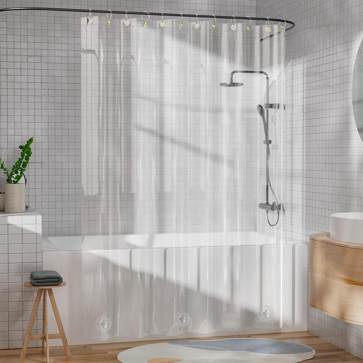 Rainbow Shower Curtain Liner