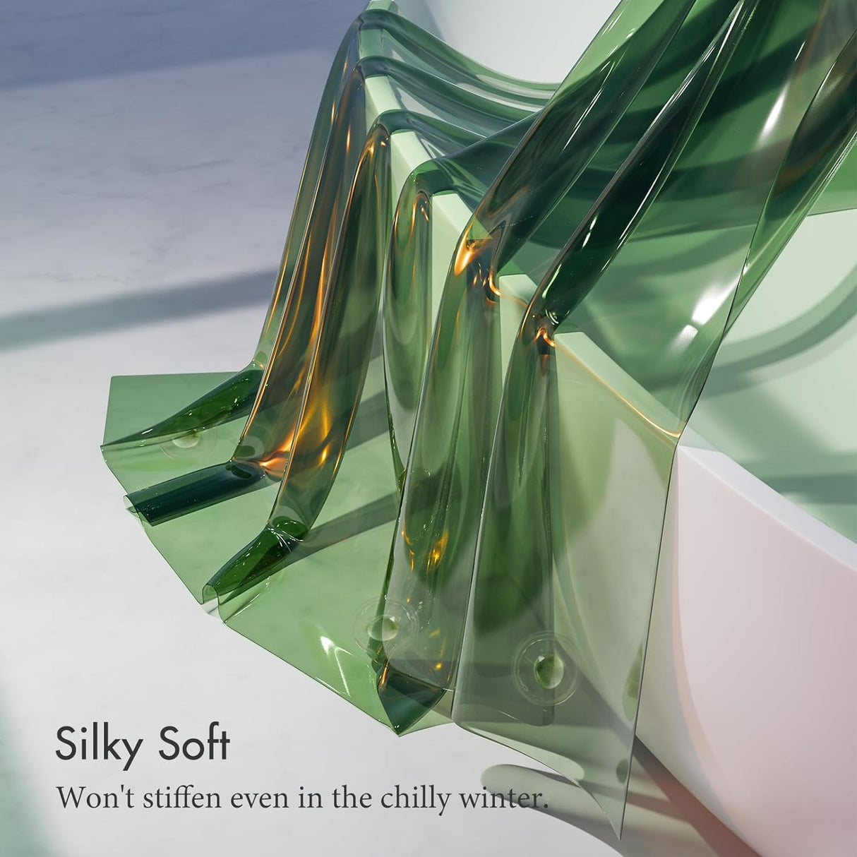 Rainbow Shower Curtain Liner Emerald