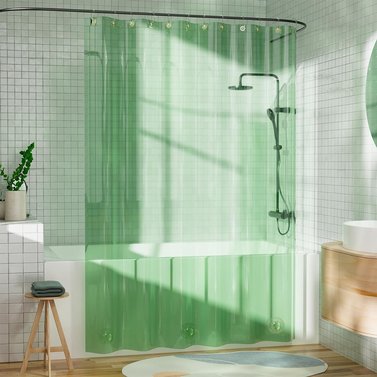 Rainbow Shower Curtain Liner Oasis