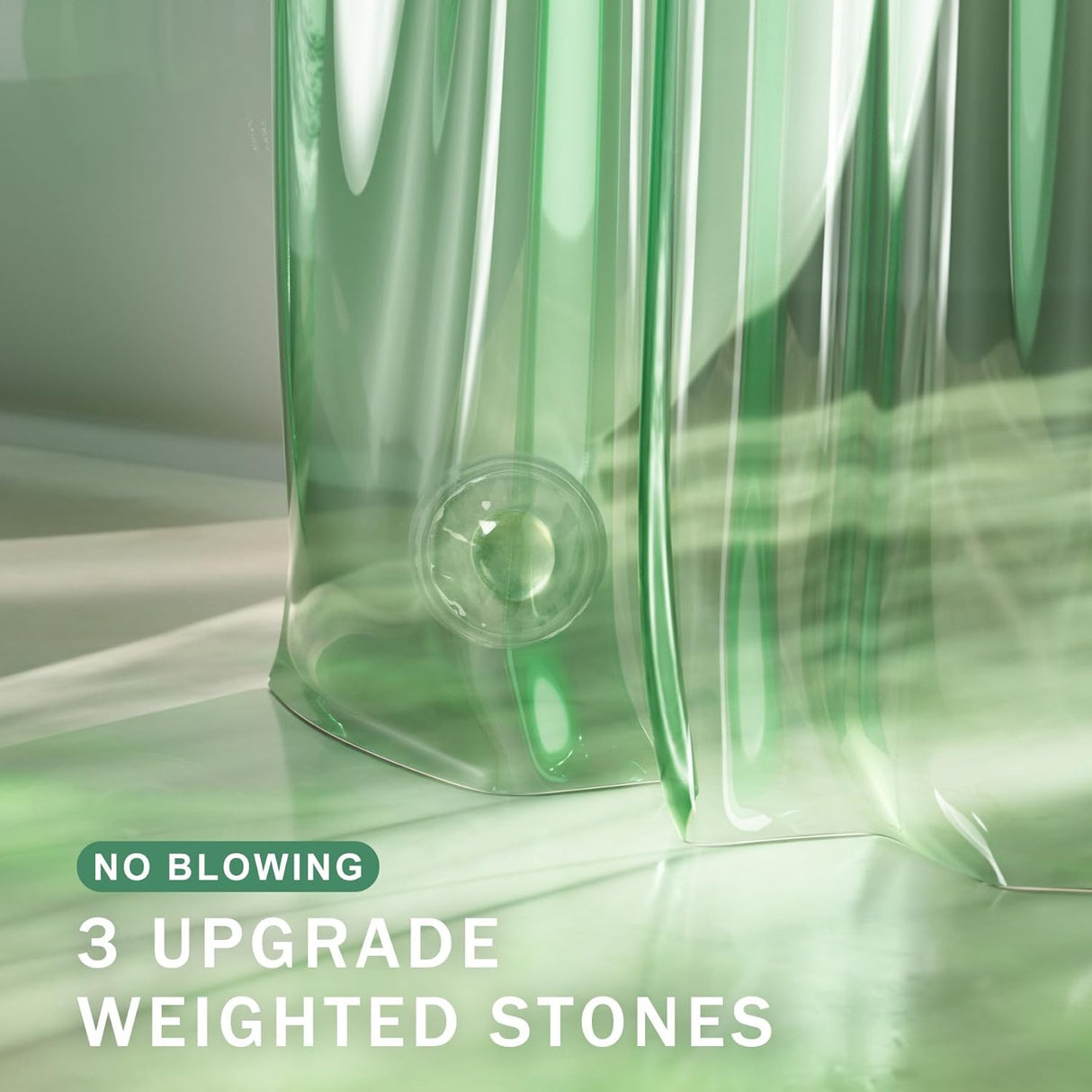 AmazerBath 100% EVA Rainbow Shower Curtain Liner, 8G Heavy Duty