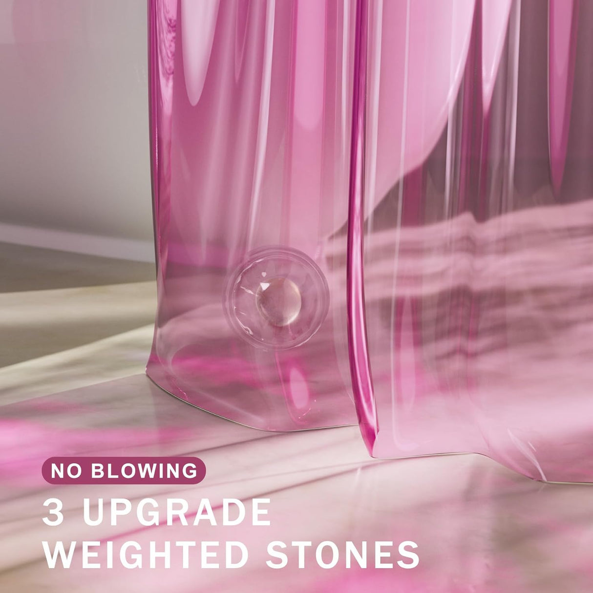 AmazerBath 100% EVA Rainbow Shower Curtain Liner, 8G Heavy Duty