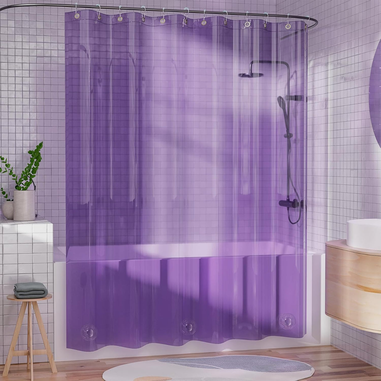 Rainbow Shower Curtain Liner
