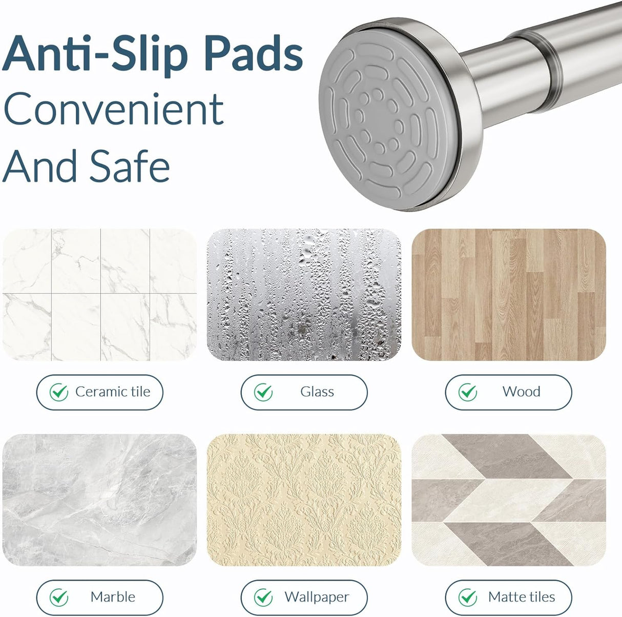 Segmented Tension Shower Curtain Rod