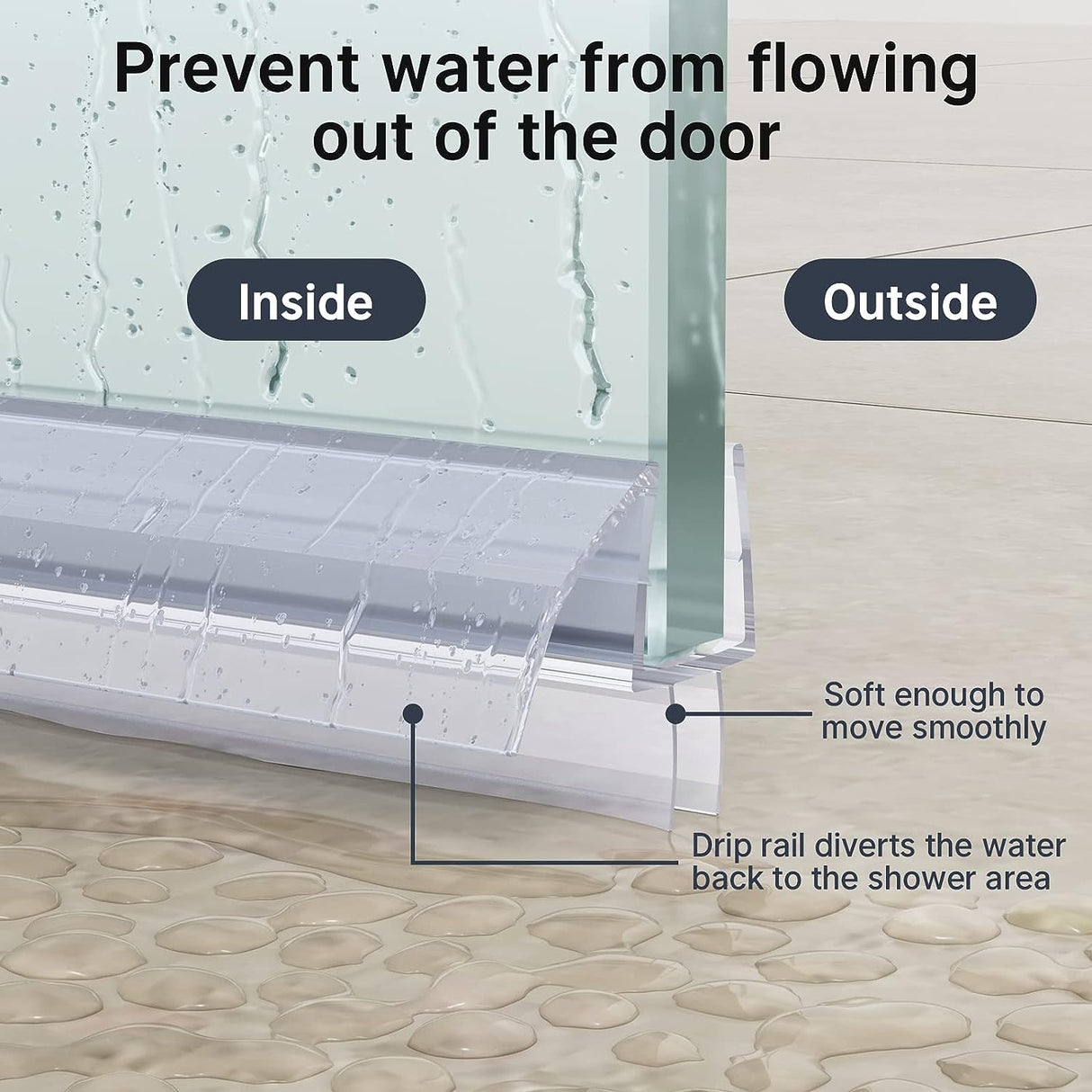 Shower Door Seals for 3/8 Inch