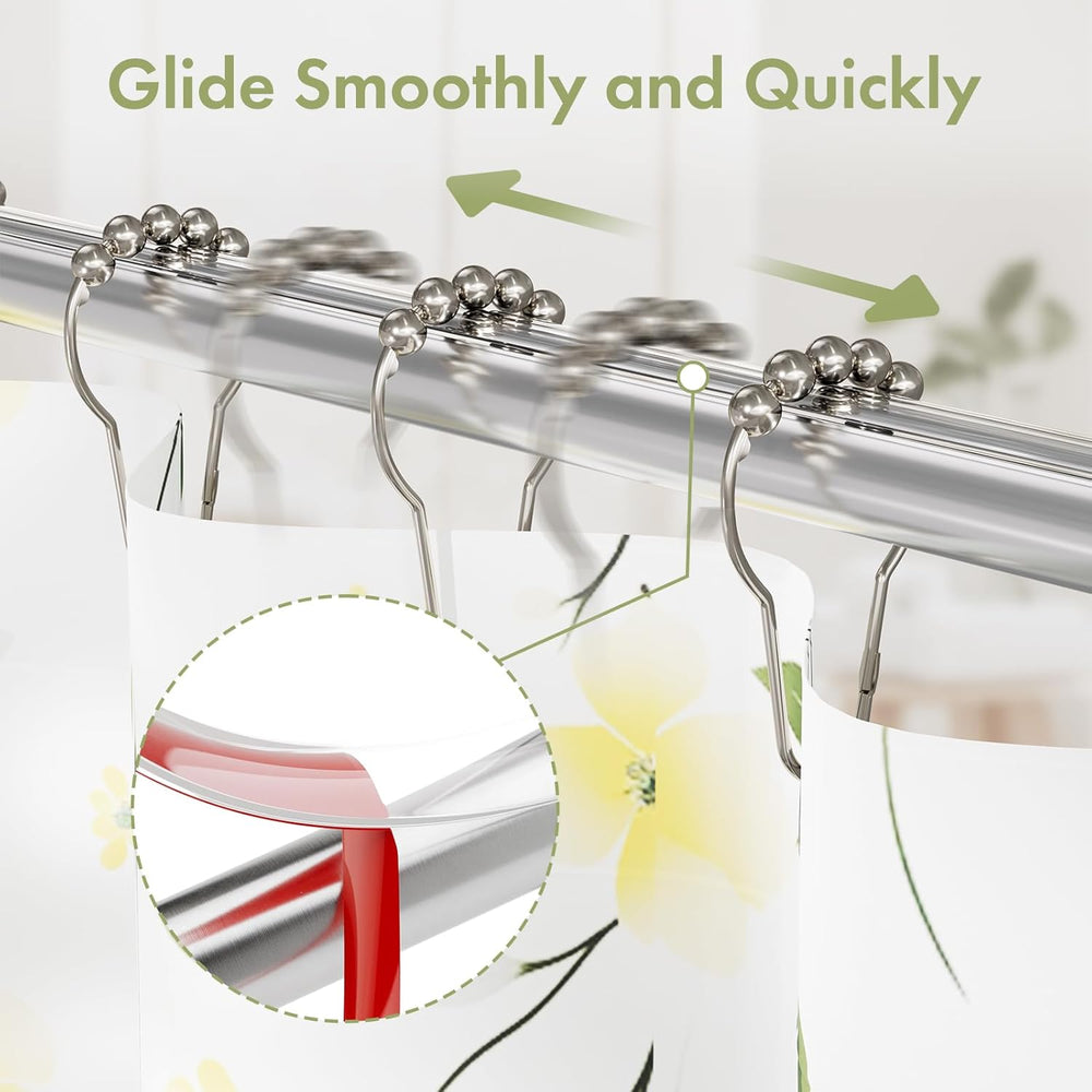 Shower Curtain Rings with Curtain Tape