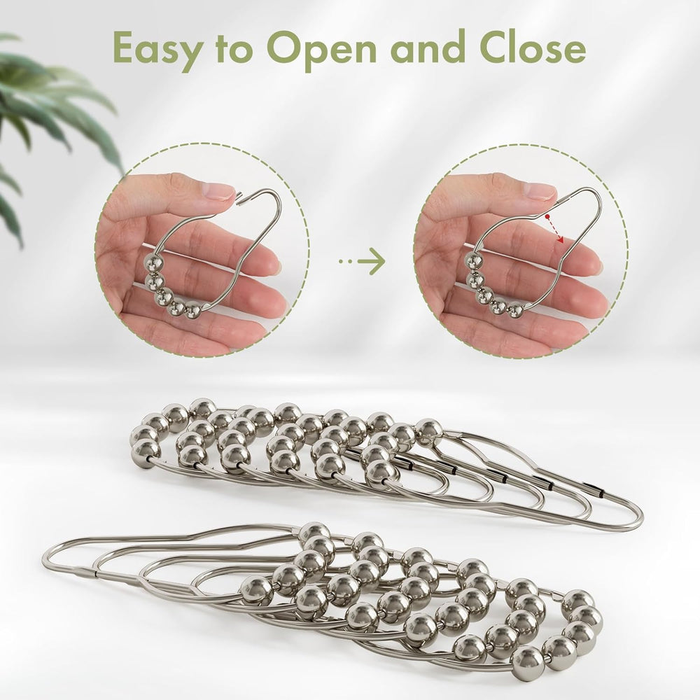 Shower Curtain Rings with Curtain Tape