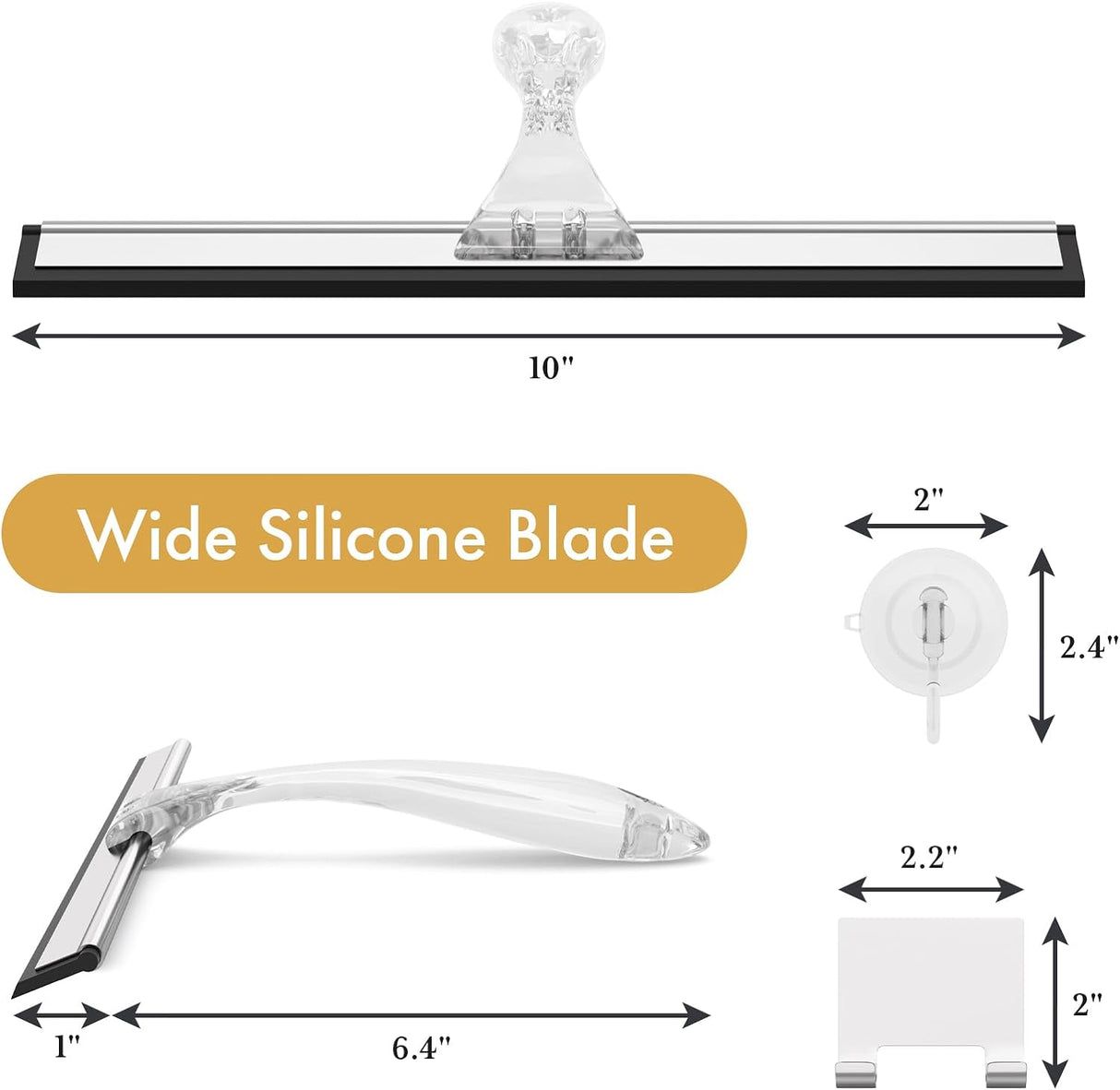 Squeegee with Hook & Suction