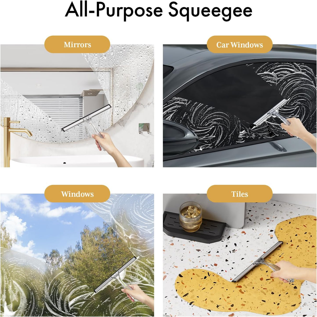 Squeegee with Hook & Suction