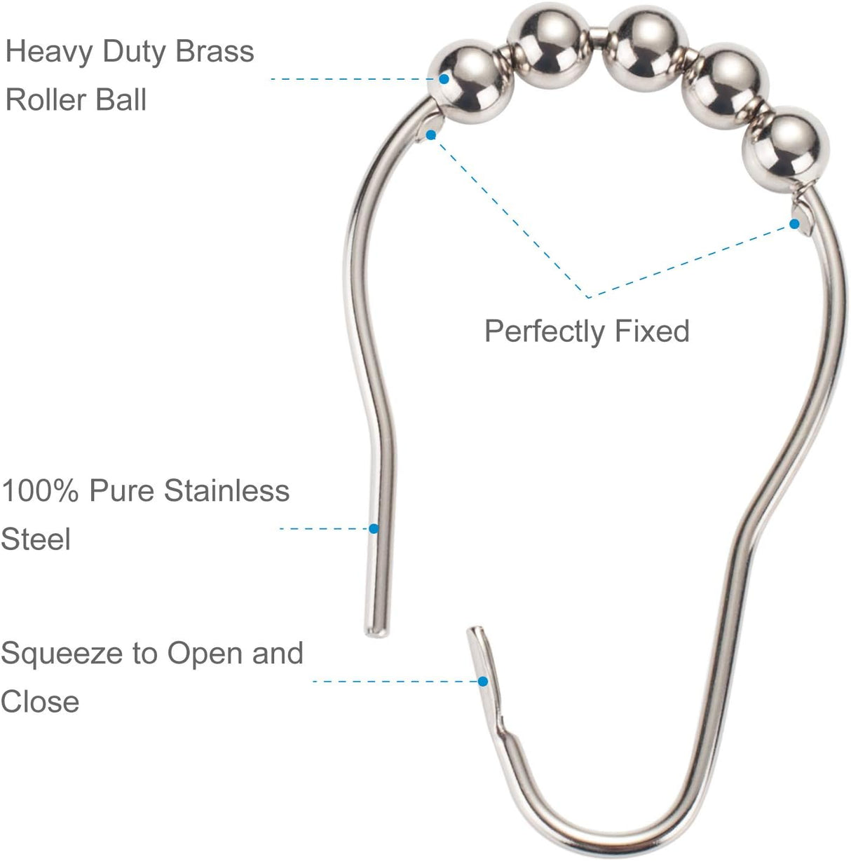 Stainless Steel Shower Curtain Rings