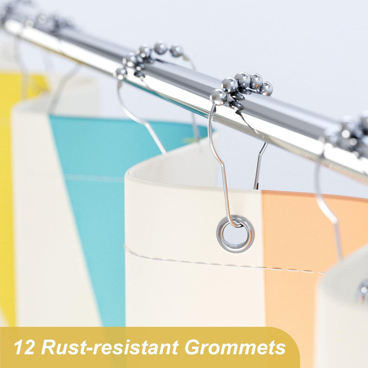 Sunshine Shower Curtain with Curtain Rings