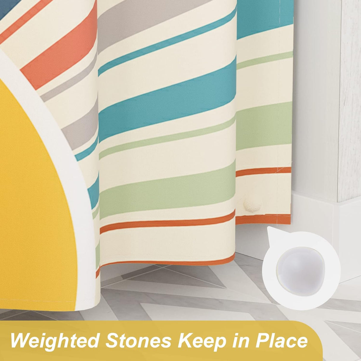 Sunshine Shower Curtain with Curtain Rings